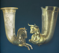 The Borovo Treasure, rhyta, silver and gilt, first half of the 4th century BC